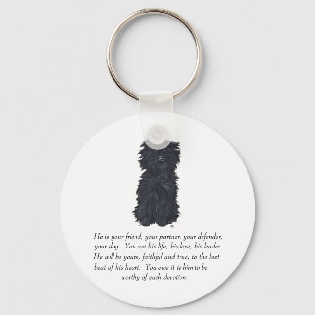Affenpinscher Keepsake Key Ring (Front)