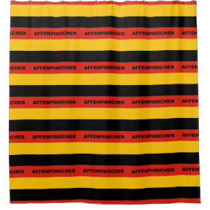 affenpinscher name flag shower curtain