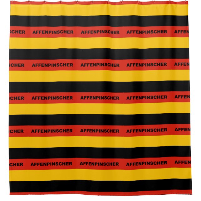 affenpinscher name flag shower curtain (Front)