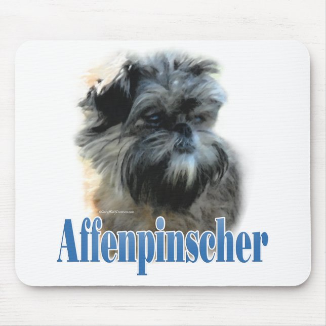 Affenpinscher Name Mouse Mat (Front)