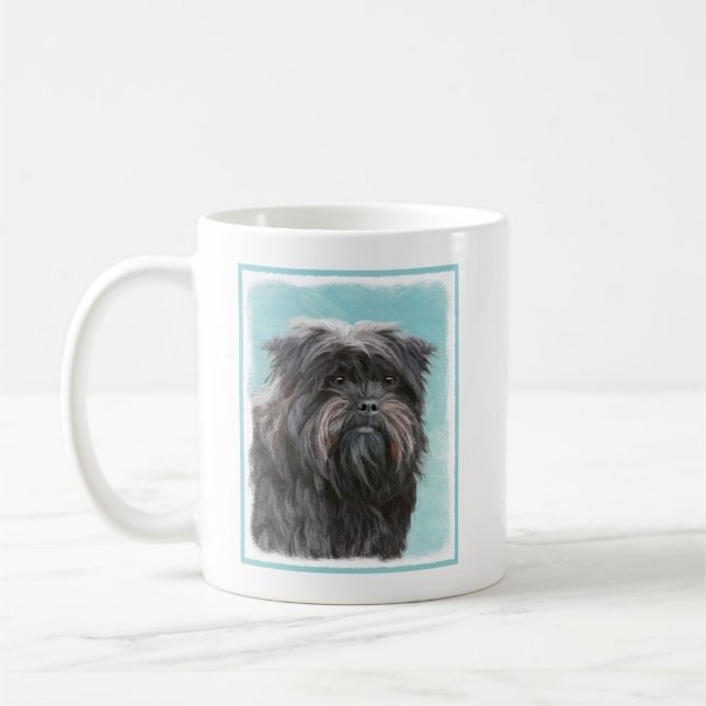 Affenpinscher Painting - Cute Original Dog Art Coffee Mug (Left)