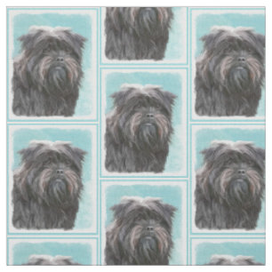 Affenpinscher Painting - Cute Original Dog Art Fabric