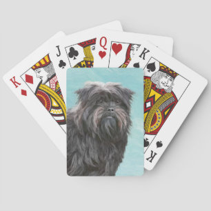 Affenpinscher Painting - Cute Original Dog Art Playing Cards