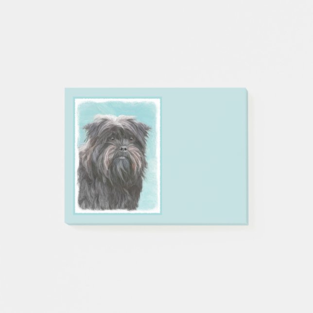 Affenpinscher Painting - Cute Original Dog Art Post-it Notes (Front)