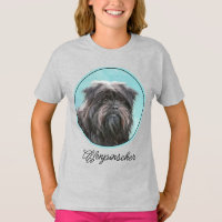 Affenpinscher Painting - Cute Original Dog Art T-S