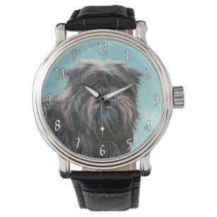 Affenpinscher Painting - Cute Original Dog Art Watch