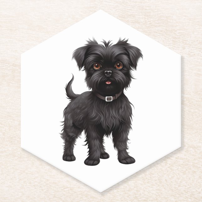 Affenpinscher Paper Coaster (Front)
