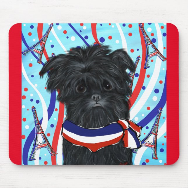 Affenpinscher Paris Mouse Mat (Front)