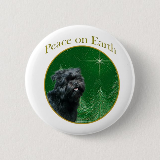 Affenpinscher Peace 6 Cm Round Badge (Front)