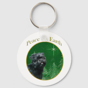 Affenpinscher Peace Key Ring