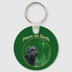 Affenpinscher Peace Key Ring