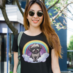 Affenpinscher Rainbow Cute Kawaii Puppy Dog Art T-Shirt