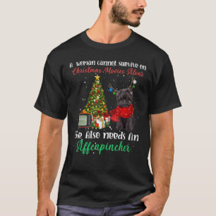 Affenpinscher Reindeer Christmas Tree Ornament Dec T-Shirt