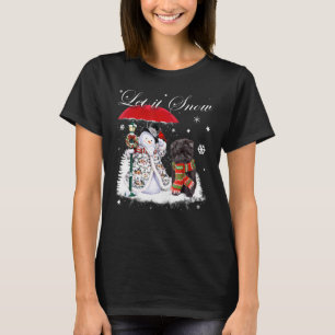 Affenpinscher Santa Dog Christmas Snowman Xmas Paj T-Shirt