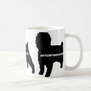 Affenpinscher silo black name coffee mug