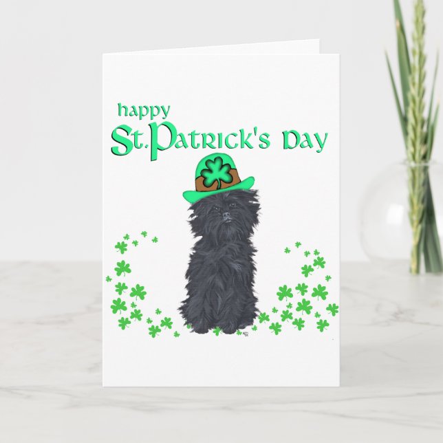 Affenpinscher St Patricks Day Card (Front)