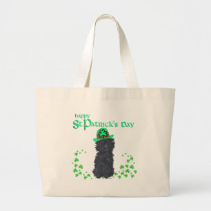 Affenpinscher St Patricks Day Large Tote Bag