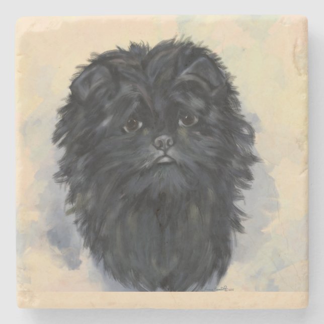 Affenpinscher Stone Coaster (Front)