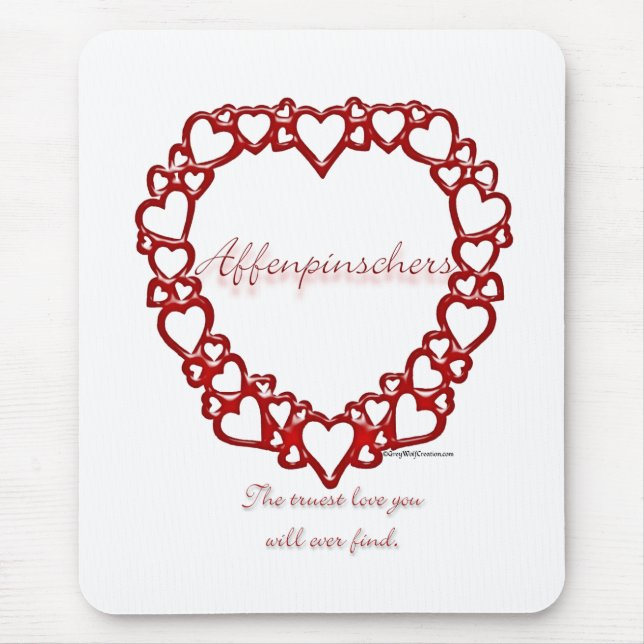 Affenpinscher True Love Mouse Mat (Front)