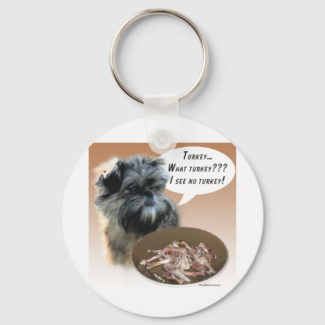 Affenpinscher Turkey Key Ring (Front)