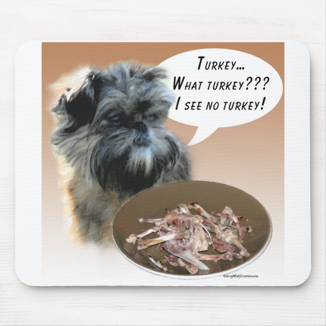 Affenpinscher Turkey Mouse Mat (Front)