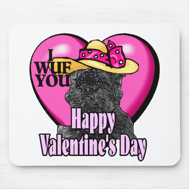 Affenpinscher Valentines Day Mouse Mat (Front)