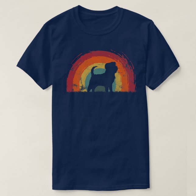 Affenpinscher Vintage Rainbow Dog Men Women  T-Shirt (Design Front)