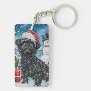 Affenpinscher Winter Wonderland Christmas Joy Key Ring