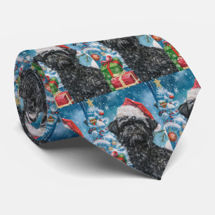 Affenpinscher Winter Wonderland Christmas Joy Tie