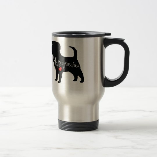 Affenpinscher with Heart Dog Breed Puppy Love Travel Mug