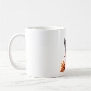 Affenpinscher With Heart Made Of Autumn Leaves Coffee Mug