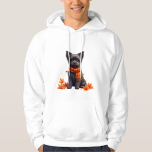 Affenpinscher With Heart Made Of Autumn Leaves Hoodie
