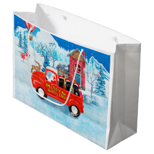 Affenpinschers Dog in Christmas Delivery Truck Large Gift Bag