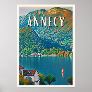 Affiche Annecy Photo Vintage  Poster