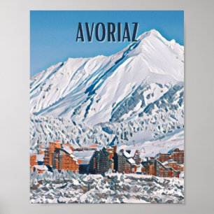 Affiche Avoriaz Station de ski  Poster