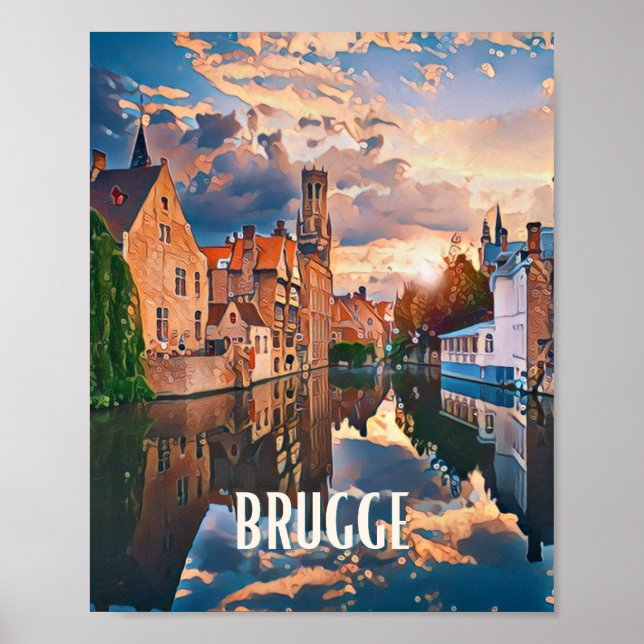 Affiche Bruges Belgique Photo Vintage  Poster (Front)