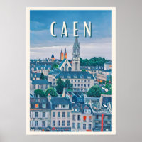 Affiche Caen Photo Vintage 