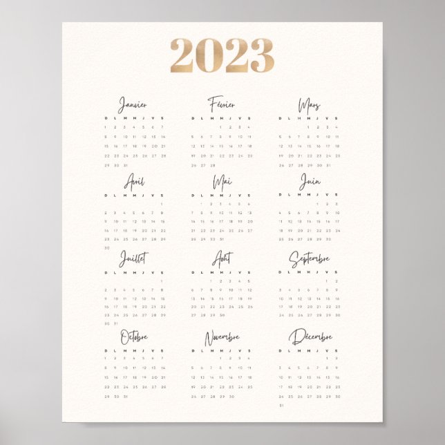 Affiche Calendrier 2023 Poster (Front)