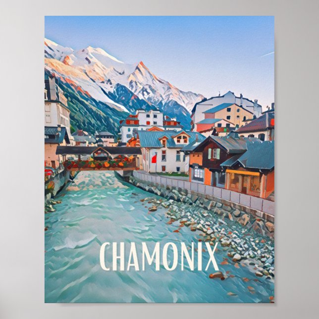 Affiche Chamonix Station de ski  Poster (Front)