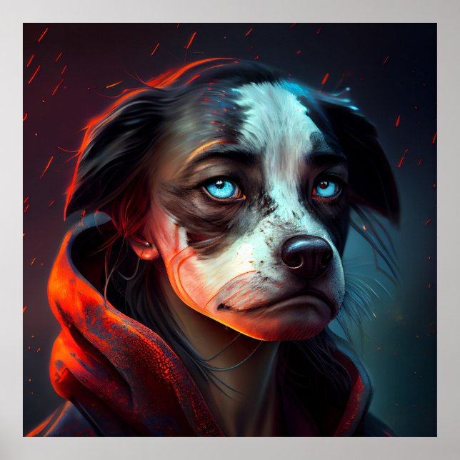 Affiche femme fanatsy dog poster (Front)