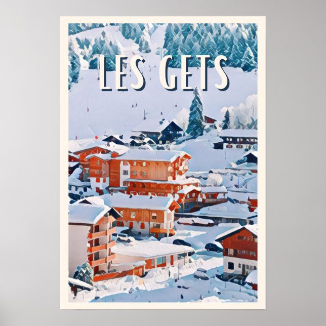 Affiche Les Gets Station de ski  Poster (Front)
