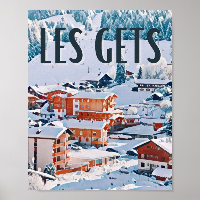 Affiche Les Gets Station de ski  Poster (Front)