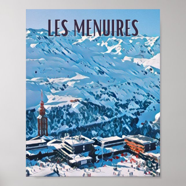 Affiche Les Menuires Station de ski  Poster (Front)