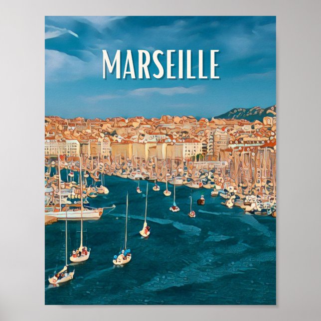Affiche Marseille Photo Vintage  Poster (Front)