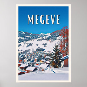 Affiche Megève Station de ski  Poster