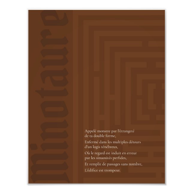 Affiche Minotaure Photo Print (Front)