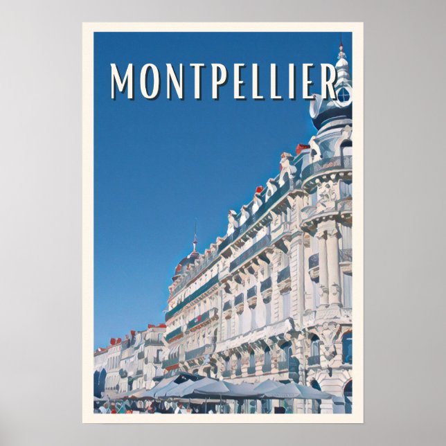 Affiche Montpellier Photo Vintage  Poster (Front)