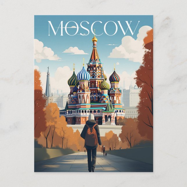 Affiche - Moscow - Russia -Saint Basil's Cathedral Postcard (Front)