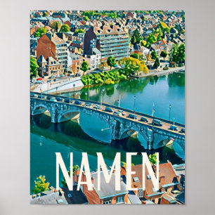 Affiche Namur Belgique Photo Vintage  Poster