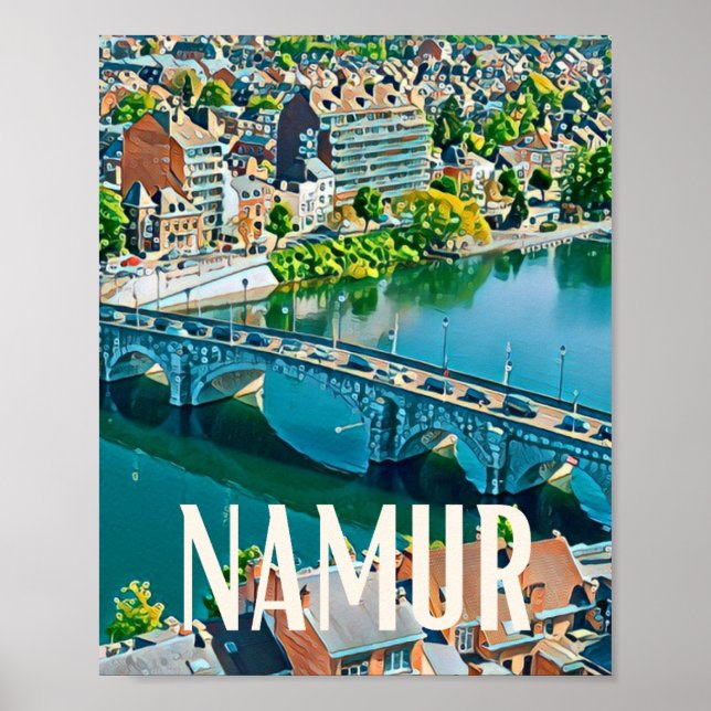 Affiche Namur Belgique Photo Vintage  Poster (Front)